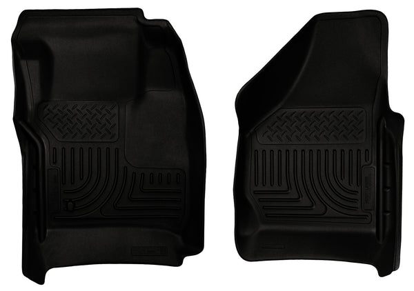 Husky Liners WeatherBeater Front Floor Liners Mat for 2008-2010 Ford F-250 Super Duty Crew Cab Pickup - 18381 [2010 2009 2008]