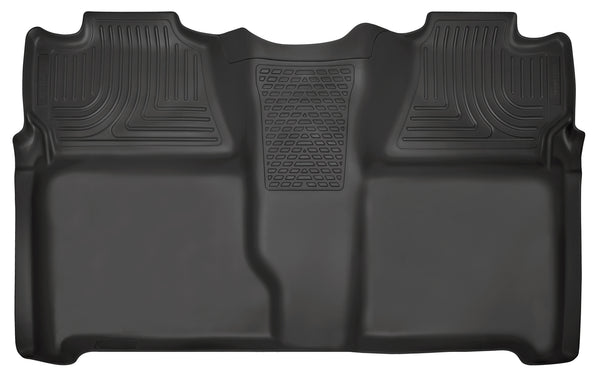 Husky Liners WeatherBeater 2nd Seat Rear Floor Liner Mats (Full Coverage) for 2007-2014 Chevrolet Silverado 3500 HD Crew Cab Pickup - 19201 [2014 2013 2012 2011 2010 2009 2008 2007]