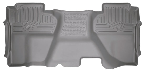 Husky Liners WeatherBeater 2nd Seat Rear Floor Liner Mats (Full Coverage) for 2014-2018 Chevrolet Silverado 1500 Extended Cab Pickup - 19242 [2018 2017 2016 2015 2014]