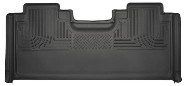 Husky Liners WeatherBeater 2nd Seat Rear Floor Liner Mats (Full Coverage) for 2017-2019 Ford F-350 Super Duty Extended Cab Pickup - 19361 [2019 2018 2017]