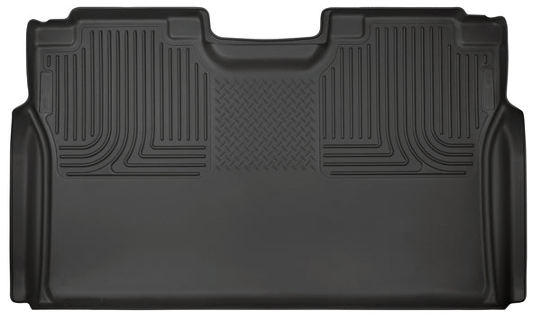 Husky Liners WeatherBeater 2nd Seat Rear Floor Liner Mats (Full Coverage) for 2015-2019 Ford F-150 Crew Cab Pickup - 19371 [2019 2018 2017 2016 2015]