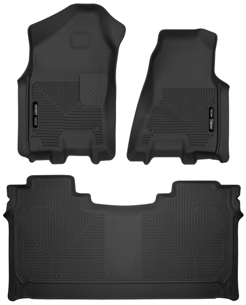 Husky Liners X-act Contour Front & 2nd Seat Rear Floor Liners Mat for 2019-2020 Ram 1500 Crew Cab Pickup - 54608 [2020 2019]