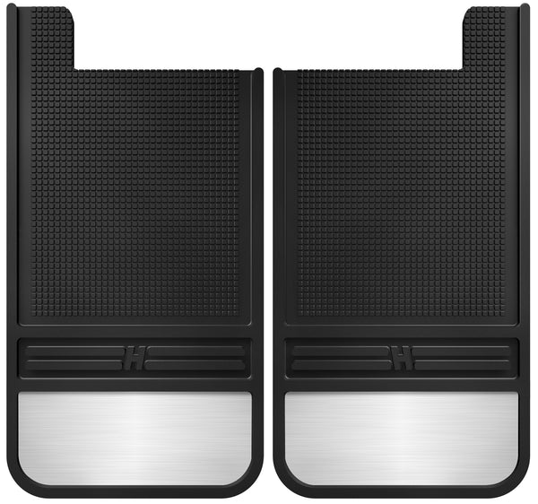 Husky Liners MudDog Mud Flaps Rubber Rear - 12IN w/ Weight for 2009-2010 Hummer H3T - 55101 [2010 2009]