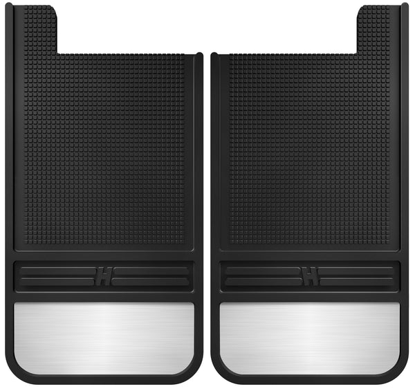 Husky Liners MudDog Mud Flaps Rubber Rear - 12IN w/ Weight for 2016-2018 Nissan Titan XD - 55101 [2018 2017 2016]