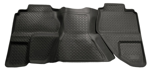 Husky Liners Classic Style 2nd Seat Rear Floor Liner Mats for 2007-2013 GMC Sierra 3500 HD Extended Cab Pickup - 61371 [2013 2012 2011 2010 2009 2008 2007]