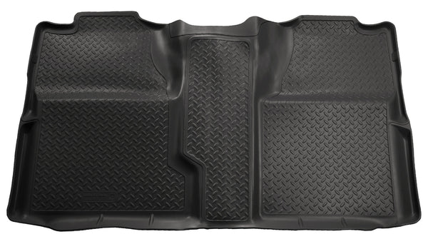 Husky Liners Classic Style 2nd Seat Rear Floor Liner Mats for 2007-2014 Chevrolet Silverado 3500 HD Crew Cab Pickup - 61521 [2014 2013 2012 2011 2010 2009 2008 2007]