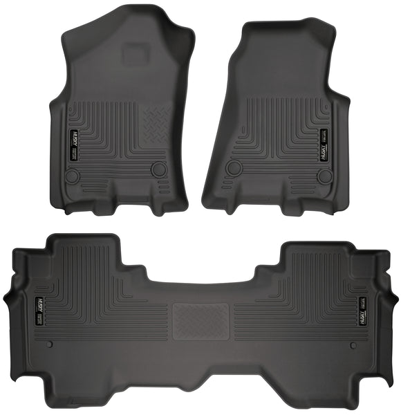 Husky Liners WeatherBeater Front & 2nd Seat Rear Floor Liners Mat for 2019-2019 Ram 1500 Extended Cab Pickup - 94011 [2019]