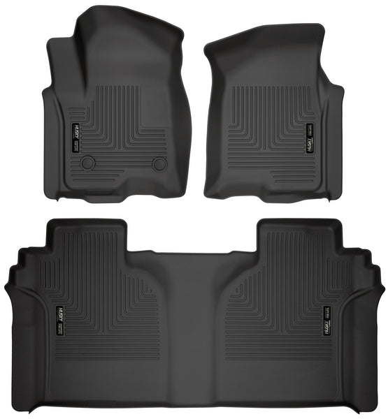 Husky Liners WeatherBeater Front & 2nd Seat Rear Floor Liners Mat for 2020-2020 Chevrolet Silverado 3500 HD Crew Cab Pickup - 94021 [2020]