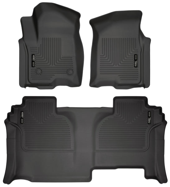 Husky Liners WeatherBeater Front & 2nd Seat Rear Floor Liners Mat for 2019-2019 Chevrolet Silverado 1500 Extended Cab Pickup - 94031 [2019]