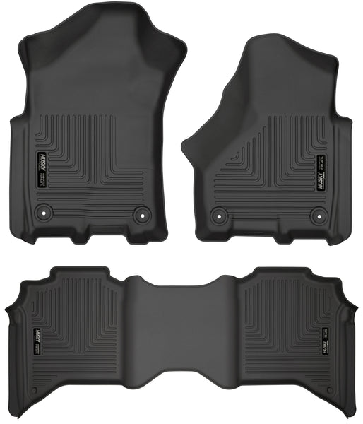 Husky Liners WeatherBeater Front & 2nd Seat Rear Floor Liners Mat for 2019-2019 Ram 2500 Crew Cab Pickup - 94081 [2019]