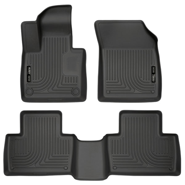 Husky Liners WeatherBeater Front & 2nd Seat Rear Floor Liners Mat for 2016-2019 Volvo XC90 - 95601 [2019 2018 2017 2016]