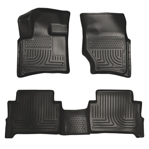 Husky Liners WeatherBeater Front & 2nd Seat Rear Floor Liners Mat for 2007-2015 Audi Q7 - 96421 [2015 2014 2013 2012 2011 2010 2009 2008 2007]