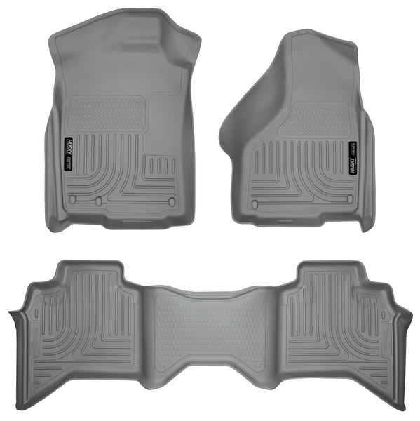 Husky Liners WeatherBeater Front & 2nd Seat Rear Floor Liners Mat for 2002-2008 Dodge Ram 1500 Crew Cab Pickup - 98032 [2008 2007 2006 2005 2004 2003 2002]