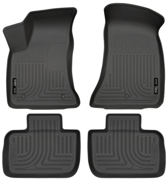 Husky Liners WeatherBeater Front & 2nd Seat Rear Floor Liners Mat for 2011-2019 Chrysler 300 RWD - 98061 [2019 2018 2017 2016 2015 2014 2013 2012 2011]