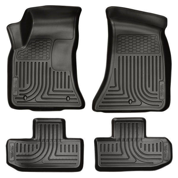 Husky Liners WeatherBeater Front & 2nd Seat Rear Floor Liners Mat for 2011-2015 Dodge Challenger - 98071 [2015 2014 2013 2012 2011]