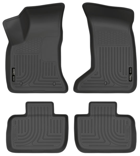 Husky Liners WeatherBeater Front & 2nd Seat Rear Floor Liners Mat for 2011-2019 Dodge Charger AWD - 98081 [2019 2018 2017 2016 2015 2014 2013 2012 2011]