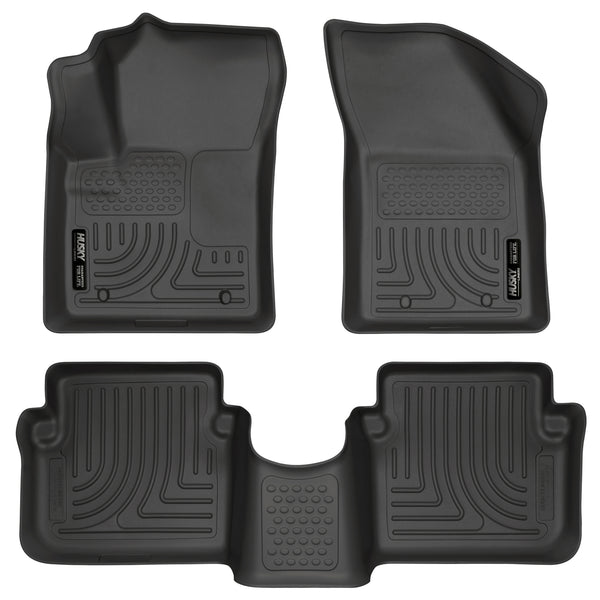 Husky Liners WeatherBeater Front & 2nd Seat Rear Floor Liners Mat for 2011-2014 Dodge Avenger - 98091 [2014 2013 2012 2011]