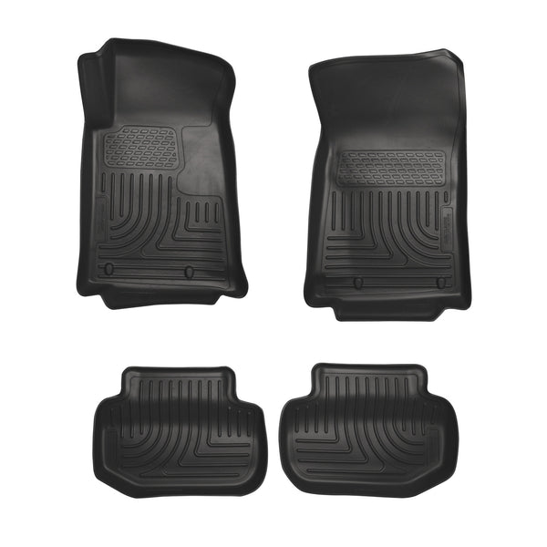 Husky Liners WeatherBeater Front & 2nd Seat Rear Floor Liners Mat for 2011-2015 Chevrolet Camaro Convertible - 98121 [2015 2014 2013 2012 2011]