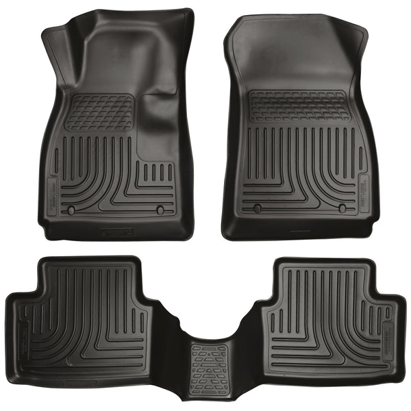 Husky Liners WeatherBeater Front & 2nd Seat Rear Floor Liners Mat for 2011-2017 Buick Regal - 98151 [2017 2016 2015 2014 2013 2012 2011]