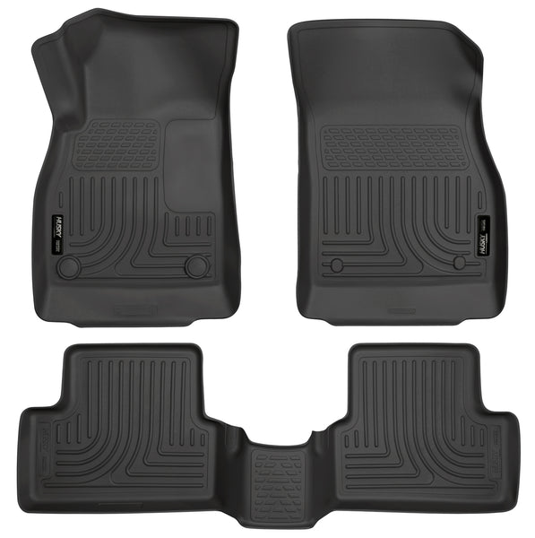 Husky Liners WeatherBeater Front & 2nd Seat Rear Floor Liners Mat for 2011-2015 Chevrolet Cruze - 98161 [2015 2014 2013 2012 2011]