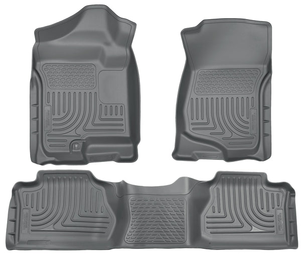 Husky Liners WeatherBeater Front & 2nd Seat Rear Floor Liners Mat (Footwell Coverage) for 2008-2013 Chevrolet Silverado 2500 HD Extended Cab Pickup - 98212 [2013 2012 2011 2010 2009 2008]