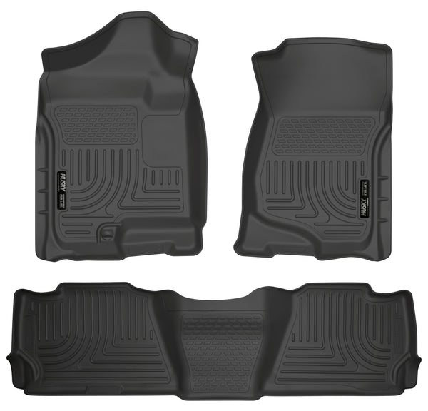 Husky Liners WeatherBeater Front & 2nd Seat Rear Floor Liners Mat for 2011-2014 Cadillac Escalade Premium - 98251 [2014 2013 2012 2011]