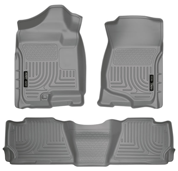 Husky Liners WeatherBeater Front & 2nd Seat Rear Floor Liners Mat for 2008-2014 Chevrolet Tahoe LS - 98252 [2014 2013 2012 2011 2010 2009 2008]