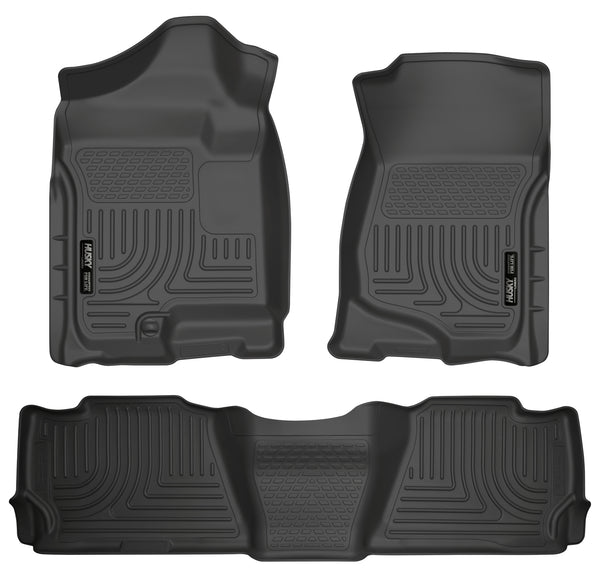 Husky Liners WeatherBeater Front & 2nd Seat Rear Floor Liners Mat for 2007-2013 Chevrolet Avalanche - 98261 [2013 2012 2011 2010 2009 2008 2007]