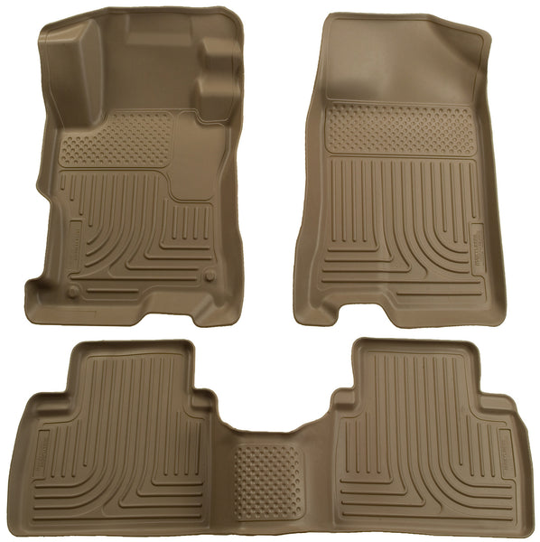 Husky Liners WeatherBeater Front & 2nd Seat Rear Floor Liners Mat for 2006-2009 Mercury Milan FWD - 98303 [2009 2008 2007 2006]