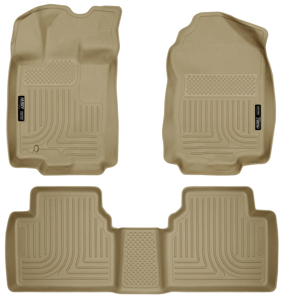 Husky Liners WeatherBeater Front & 2nd Seat Rear Floor Liners Mat for 2010-2011 Mercury Milan FWD - 98363 [2011 2010]