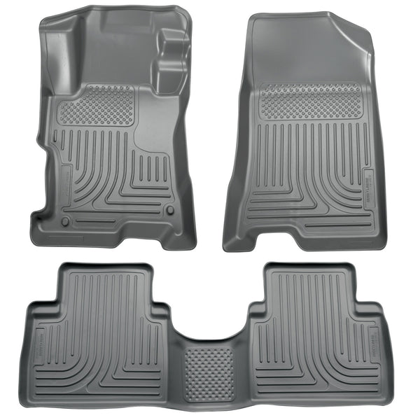 Husky Liners WeatherBeater Front & 2nd Seat Rear Floor Liners Mat for 2008-2012 Honda Accord - 98402 [2012 2011 2010 2009 2008]