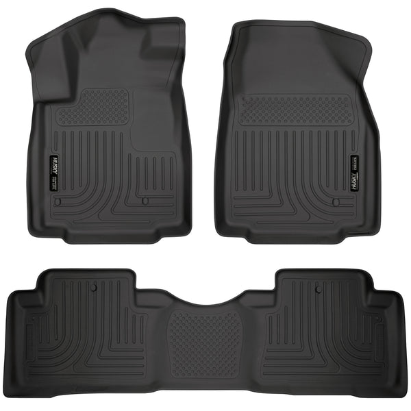 Husky Liners WeatherBeater Front & 2nd Seat Rear Floor Liners Mat for 2009-2015 Honda Pilot - 98421 [2015 2014 2013 2012 2011 2010 2009]