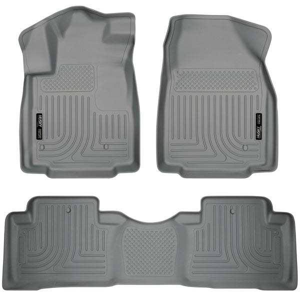 Husky Liners WeatherBeater Front & 2nd Seat Rear Floor Liners Mat for 2009-2015 Honda Pilot - 98422 [2015 2014 2013 2012 2011 2010 2009]