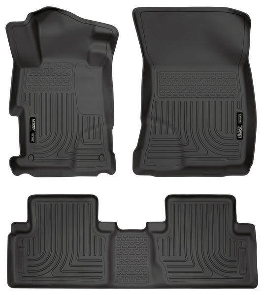 Husky Liners WeatherBeater Front & 2nd Seat Rear Floor Liners Mat for 2012-2013 Honda Civic - 98441 [2013 2012]