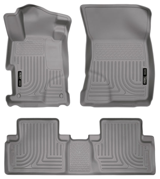 Husky Liners WeatherBeater Front & 2nd Seat Rear Floor Liners Mat for 2012-2013 Honda Civic - 98442 [2013 2012]