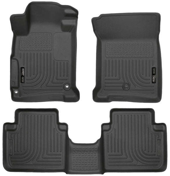 Husky Liners WeatherBeater Front & 2nd Seat Rear Floor Liners Mat for 2013-2013 Honda Accord Sedan Automatic - 98481 [2013]