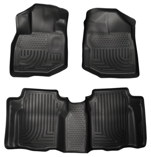 Husky Liners WeatherBeater Front & 2nd Seat Rear Floor Liners Mat for 2009-2013 Honda Fit - 98491 [2013 2012 2011 2010 2009]