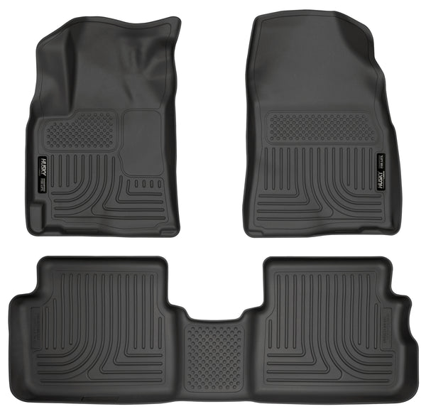 Husky Liners WeatherBeater Front & 2nd Seat Rear Floor Liners Mat for 2009-2013 Toyota Matrix Automatic FWD - 98531 [2013 2012 2011 2010 2009]