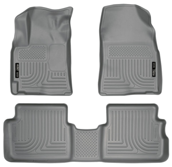 Husky Liners WeatherBeater Front & 2nd Seat Rear Floor Liners Mat for 2009-2010 Pontiac Vibe Automatic FWD - 98532 [2010 2009]