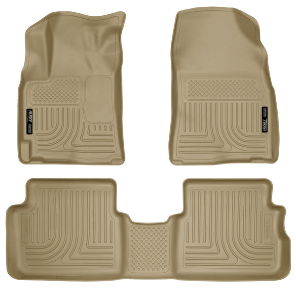 Husky Liners WeatherBeater Front & 2nd Seat Rear Floor Liners Mat for 2009-2010 Pontiac Vibe Automatic FWD - 98533 [2010 2009]