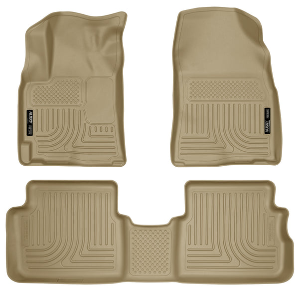 Husky Liners WeatherBeater Front & 2nd Seat Rear Floor Liners Mat for 2009-2013 Toyota Matrix Automatic FWD - 98533 [2013 2012 2011 2010 2009]