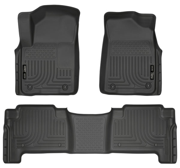 Husky Liners WeatherBeater Front & 2nd Seat Rear Floor Liners Mat for 2011-2013 Infiniti QX56 - 98611 [2013 2012 2011]