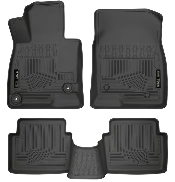 Husky Liners WeatherBeater Front & 2nd Seat Rear Floor Liners Mat for 2014-2018 Mazda 3 Hatchback - 98651 [2018 2017 2016 2015 2014]