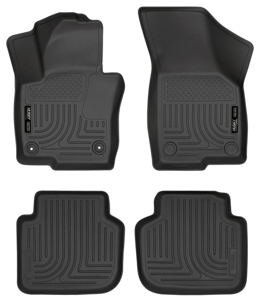 Husky Liners WeatherBeater Front & 2nd Seat Rear Floor Liners Mat for 2012-2019 Volkswagen Passat - 98681 [2019 2018 2017 2016 2015 2014 2013 2012]