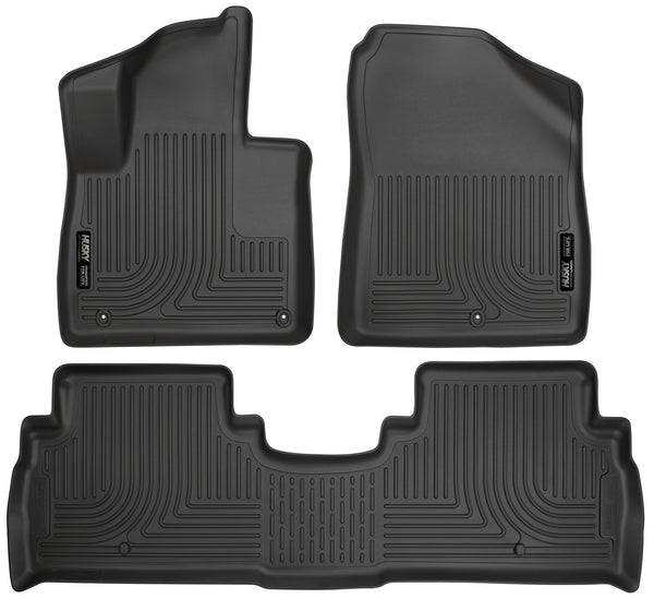 Husky Liners WeatherBeater Front & 2nd Seat Rear Floor Liners Mat for 2016-2019 Kia Sorento - 98691 [2019 2018 2017 2016]