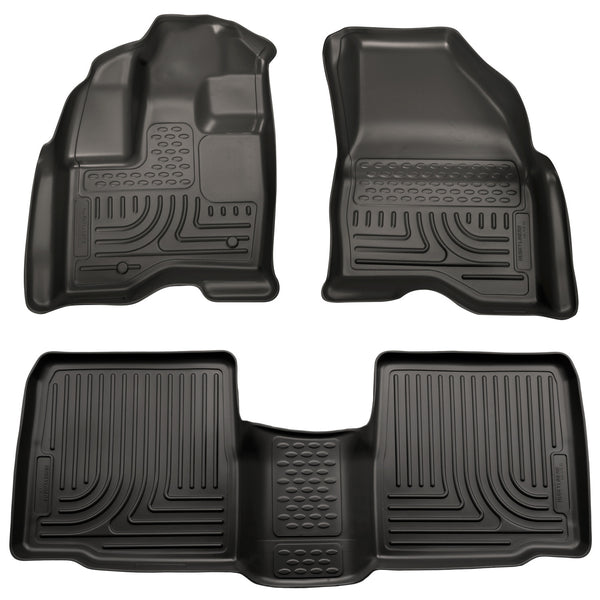 Husky Liners WeatherBeater Front & 2nd Seat Rear Floor Liners Mat for 2009-2016 Lincoln MKS - 98731 [2016 2015 2014 2013 2012 2011 2010 2009]