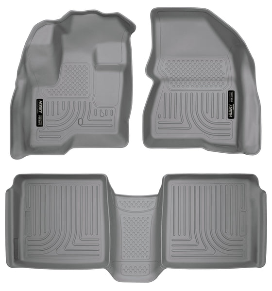 Husky Liners WeatherBeater Front & 2nd Seat Rear Floor Liners Mat for 2010-2019 Lincoln MKT - 98742 [2019 2018 2017 2016 2015 2014 2013 2012 2011 2010]