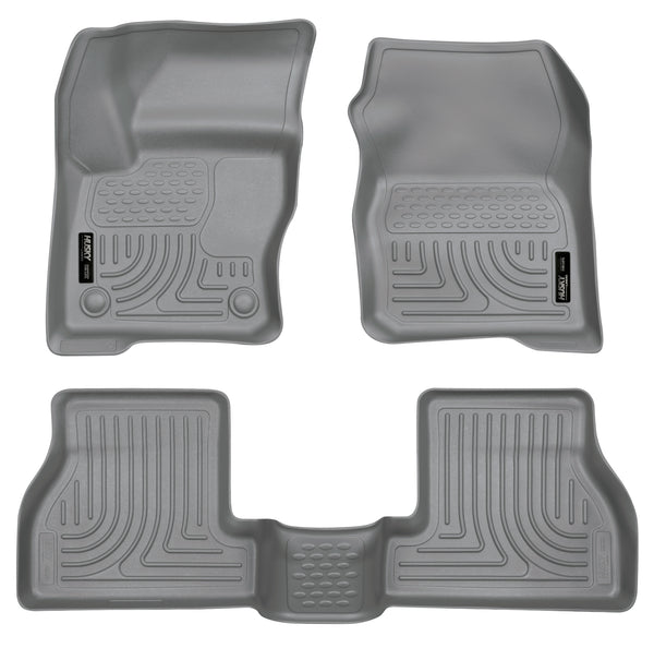 Husky Liners WeatherBeater Front & 2nd Seat Rear Floor Liners Mat for 2012-2015 Ford Focus - 98772 [2015 2014 2013 2012]