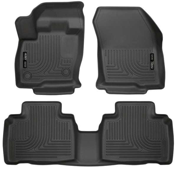 Husky Liners WeatherBeater Front & 2nd Seat Rear Floor Liners Mat for 2015-2019 Ford Edge - 98781 [2019 2018 2017 2016 2015]