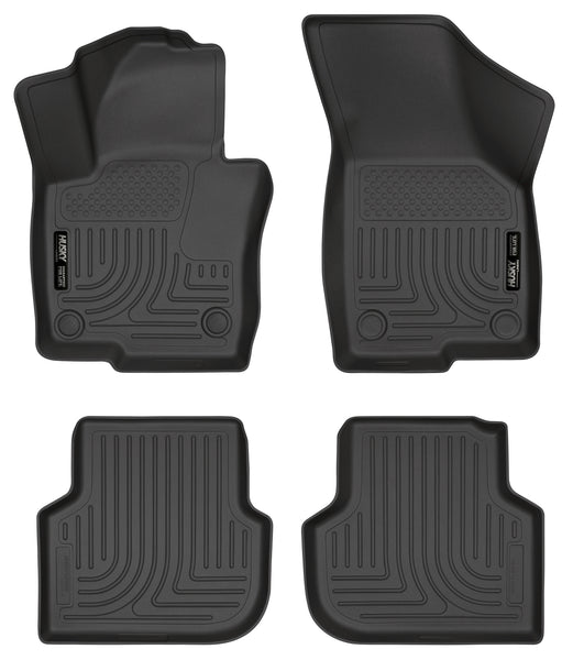 Husky Liners WeatherBeater Front & 2nd Seat Rear Floor Liners Mat for 2011-2014 Volkswagen Jetta TDI Sedan - 98831 [2014 2013 2012 2011]